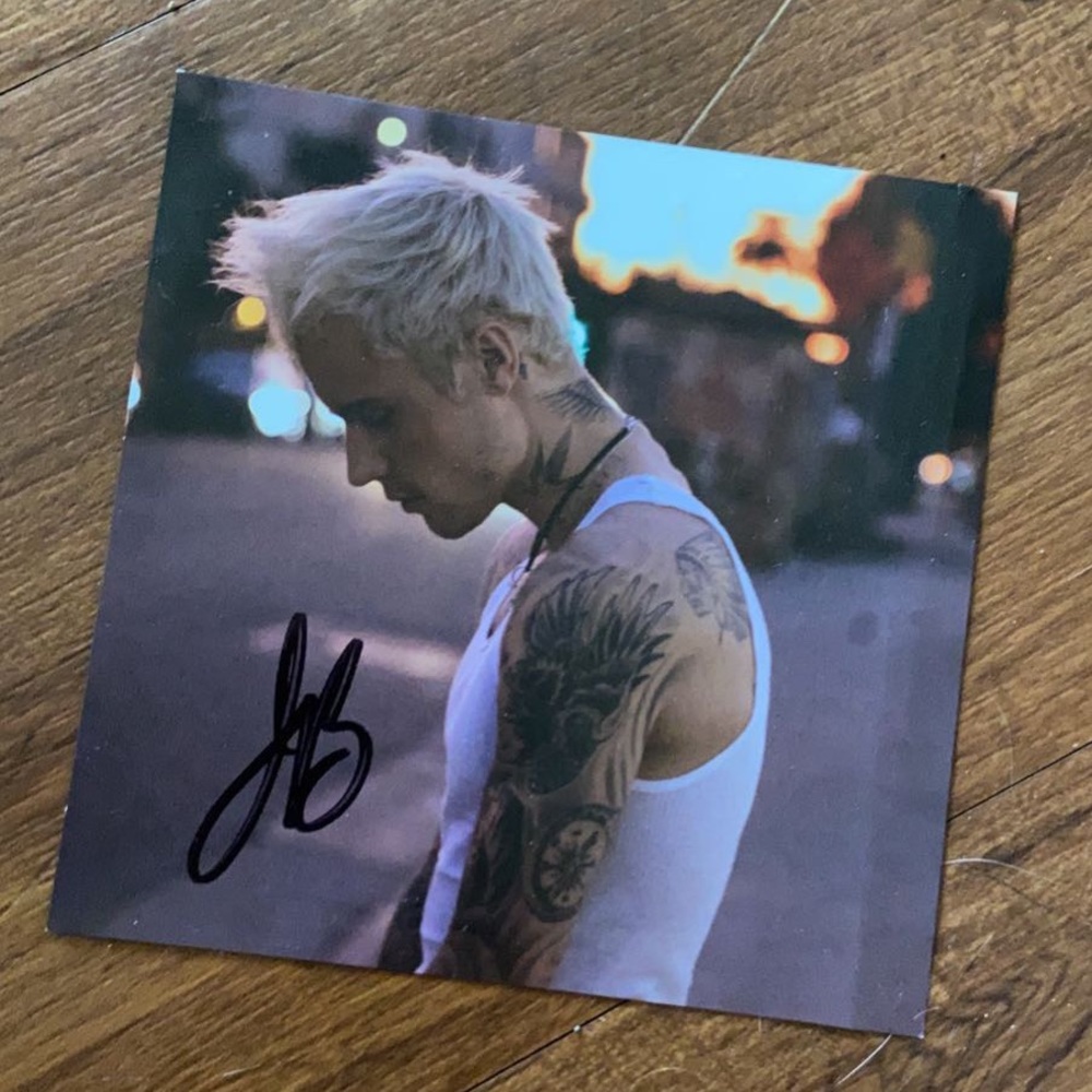 AUTHENTIC Justin Bieber SIGNED mini poster